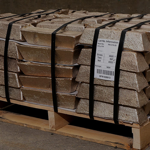 high quality pallet of metal ingots