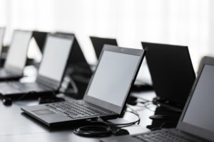 laptops on display