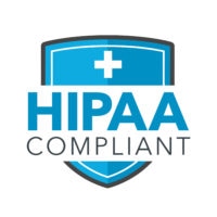 HIPAA Compliance Icon Graphic with Medical Security Symbol